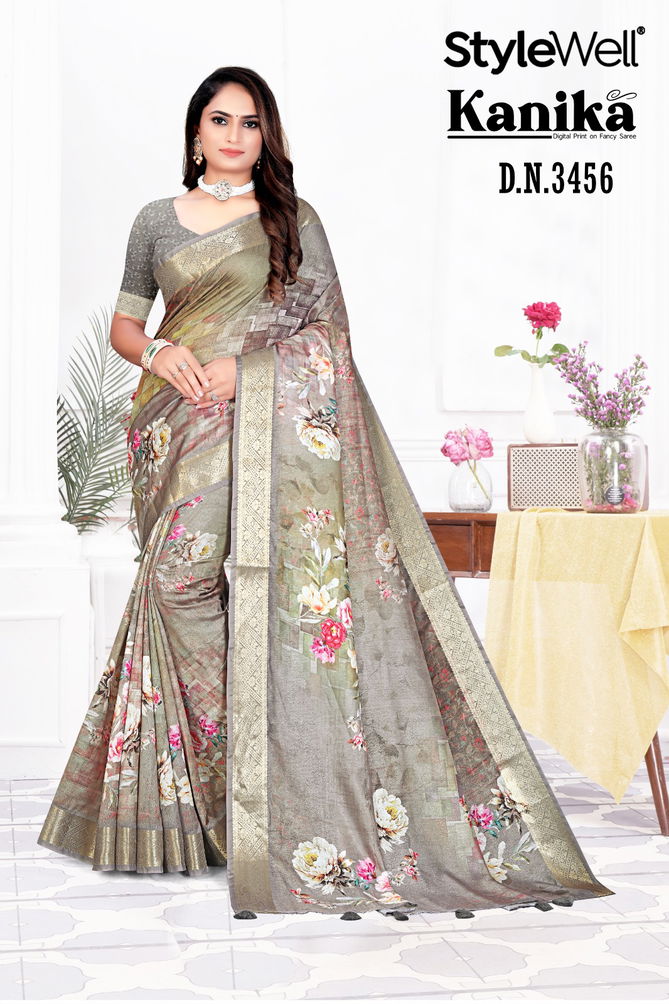 Kanika By Stylewell Digital Printed Designer Sarees Wholesale Shop In Surat